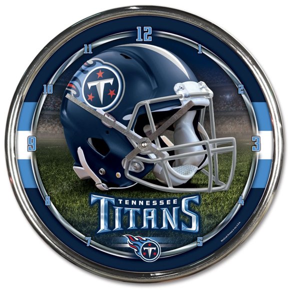 NFL Tennessee Titans Chrome Wall Clock - Picture 1 of 1